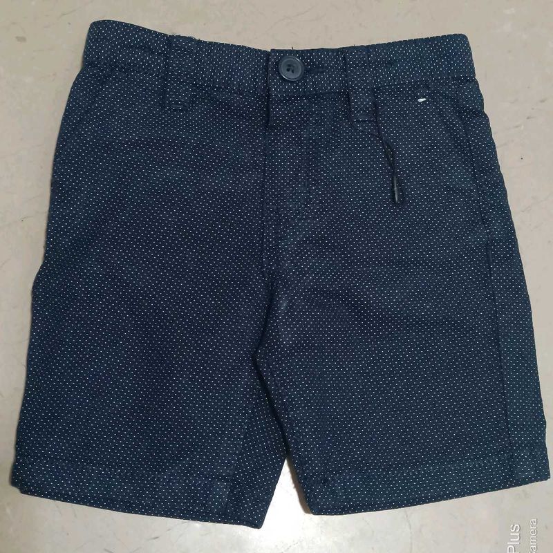 Navy Polka Dot Shorts