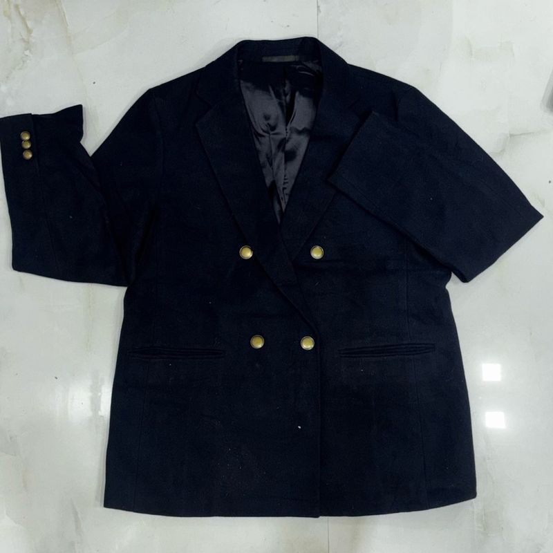 Uniqlo Classic Double Breasted Black Blazer