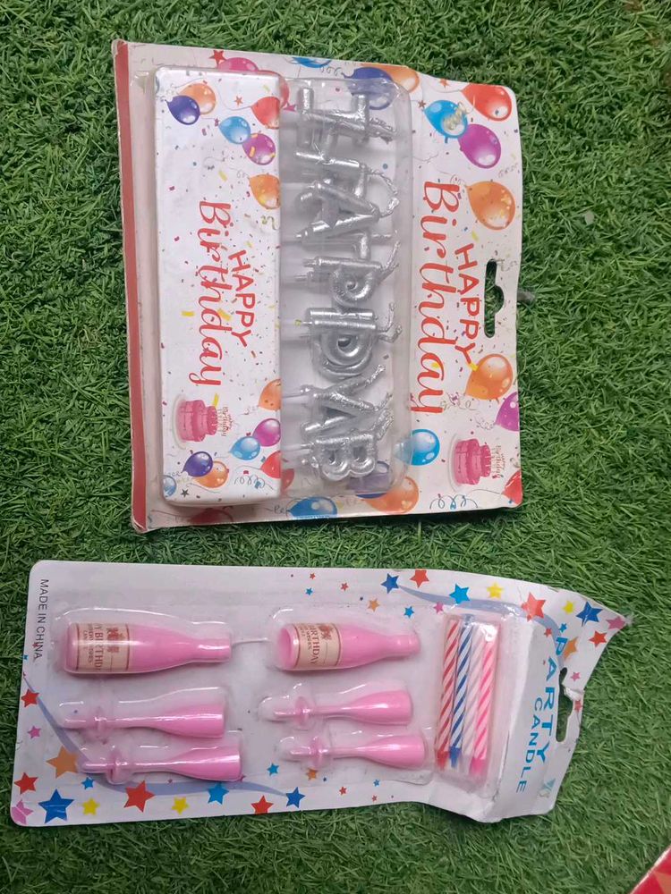 Birthday Candles &amp; Decor Set 2pc