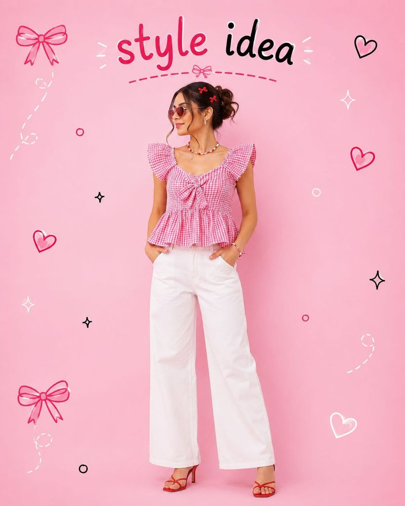 Completely New Pink Lemonade Peplum Top
