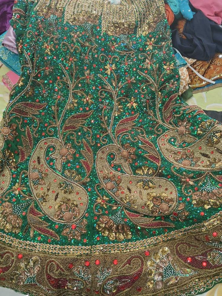 Embellished Green Lehenga Choli