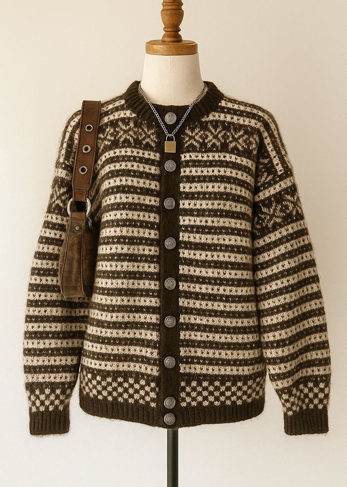 Vintage Patterned Cardigan