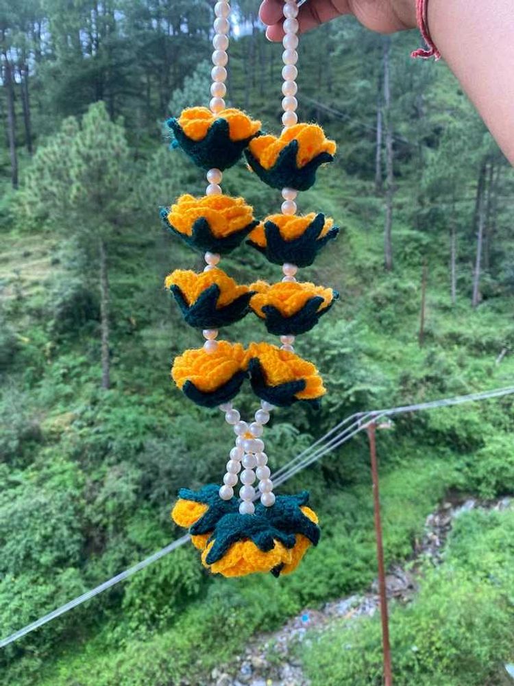 Handmade Yellow &amp; Green Flower Garland