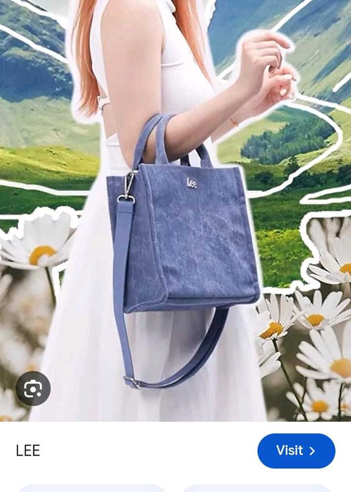 Stylish Blue Denim Tote Bag