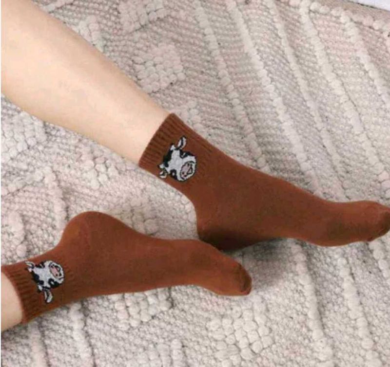 Brown Women Socks