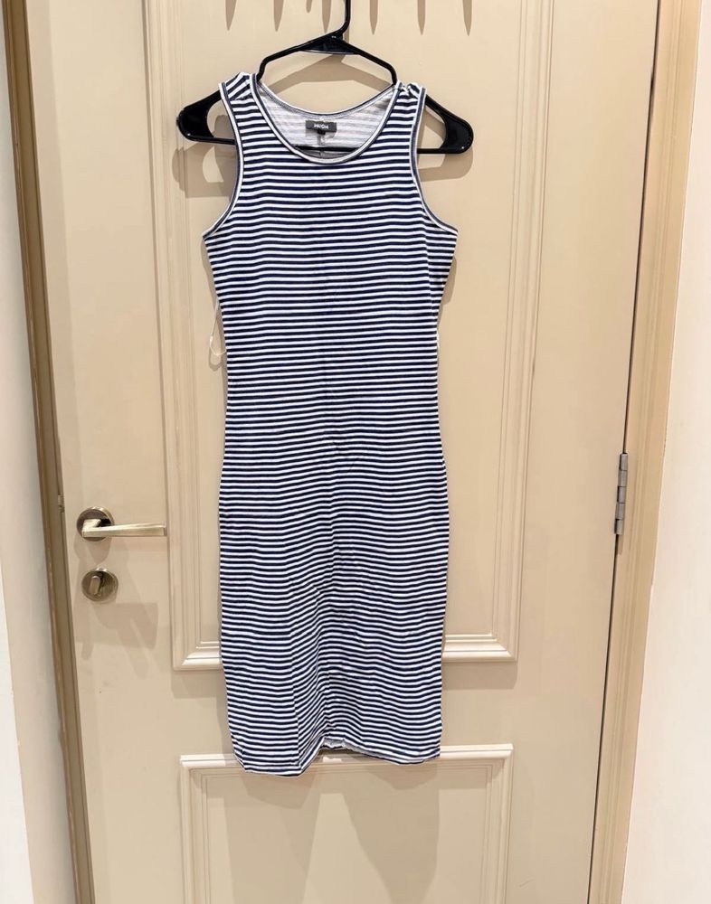Striped Sleeveless Bodycon Dress