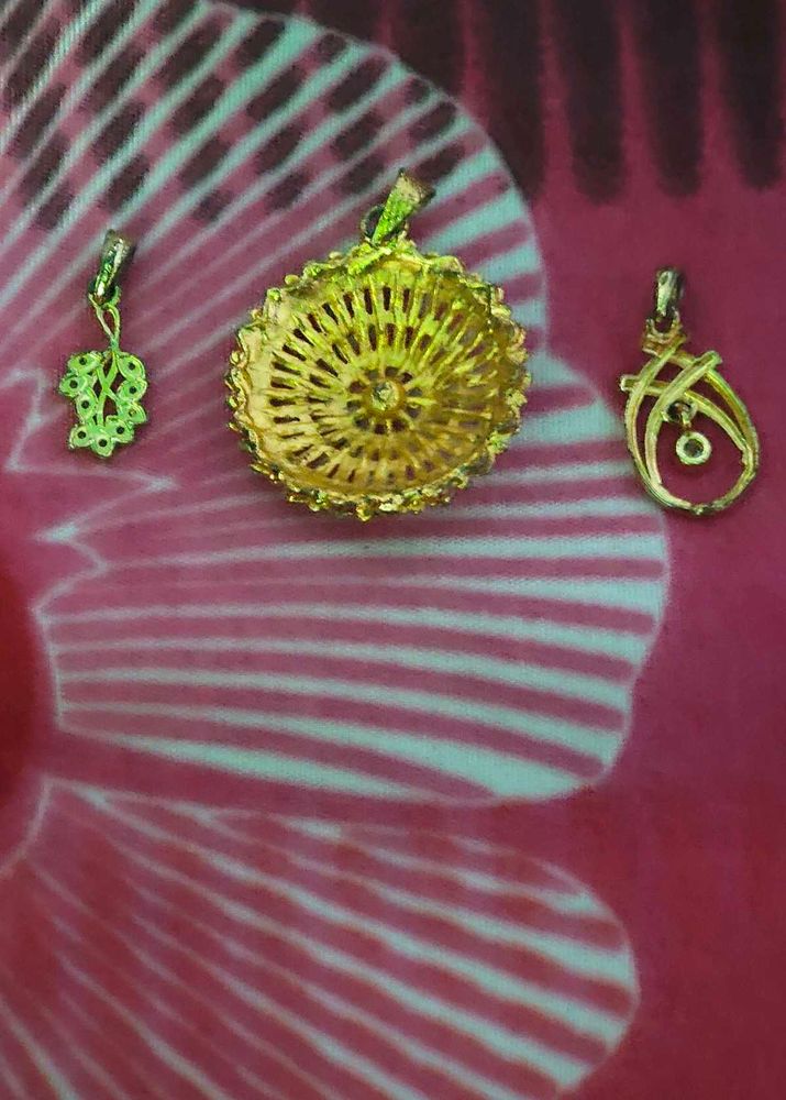 Combo Of 3 Gold Color Locket For Chain
