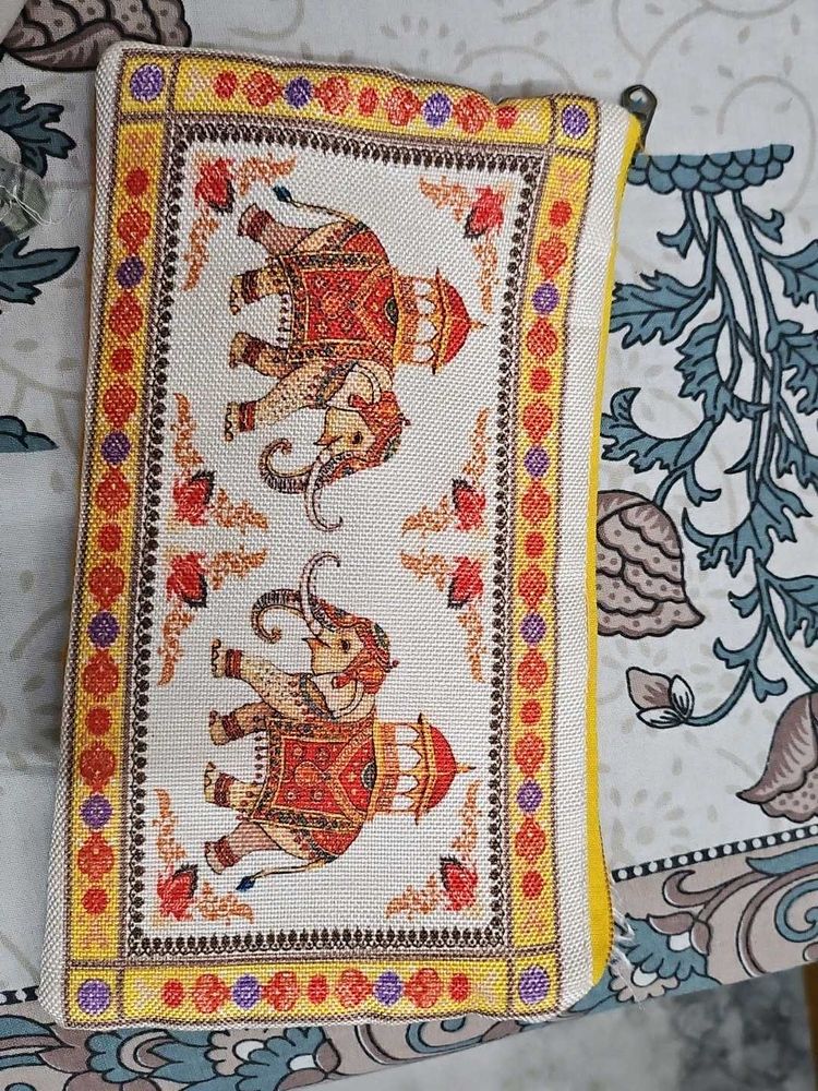 Elephant Print Pouch
