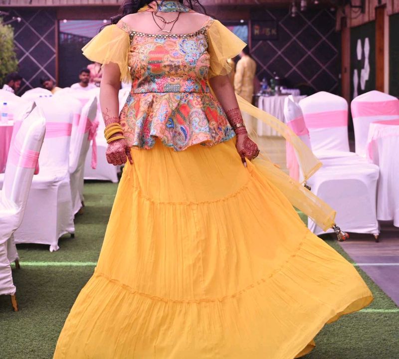 Beautiful Yellow Lehenga Choli