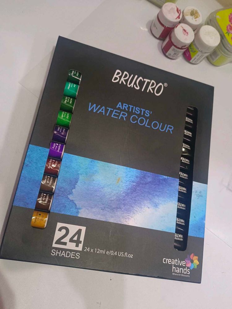 Brustro Painting Colors With Paper Brush Etc