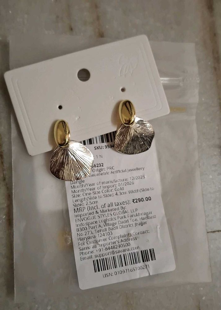 Gold Leaf Dangle Earrings