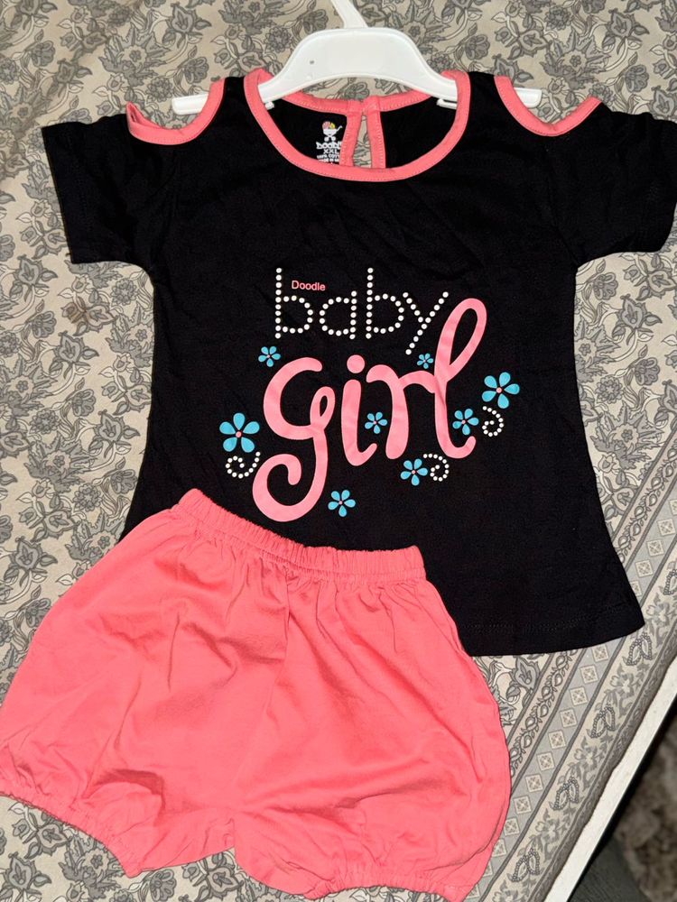 Baby Girl T-Shirt &amp; Shorts Set