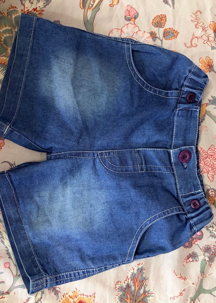 Blue Denim Shorts