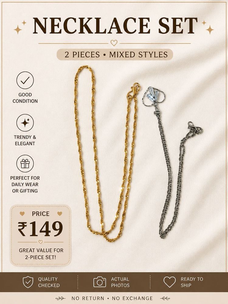 2-Piece Necklace Set - Mixed Styles