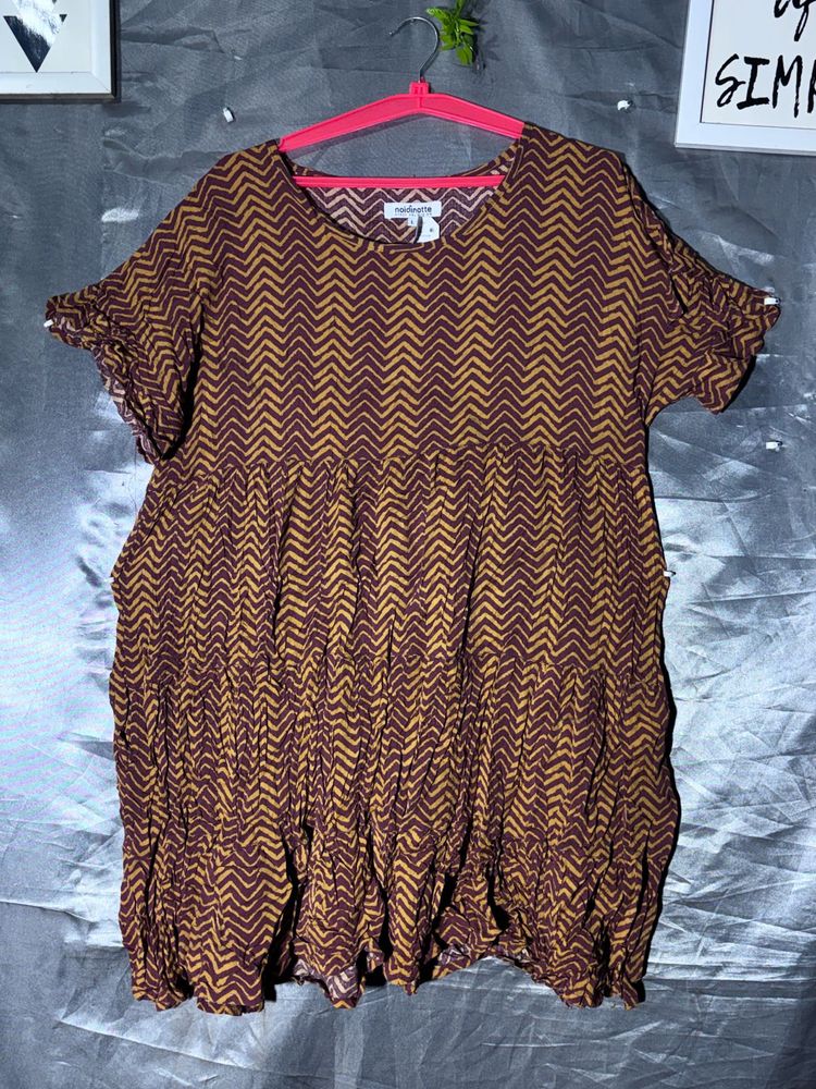 Boho Chevron Print Mini Dress