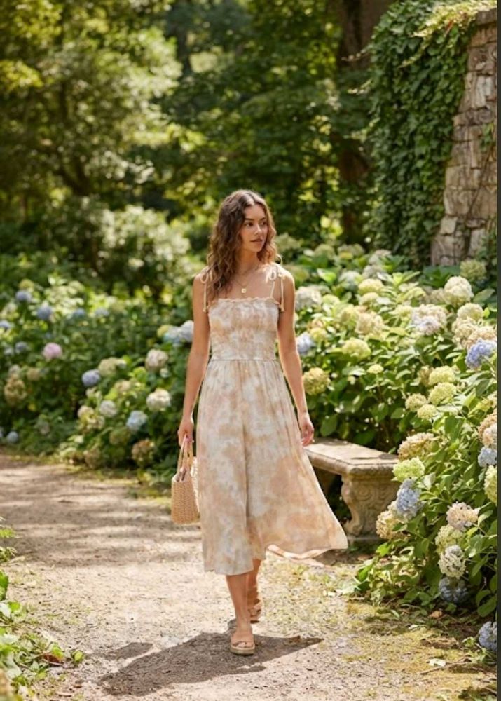 Boho Tie-Dye Midi Dress