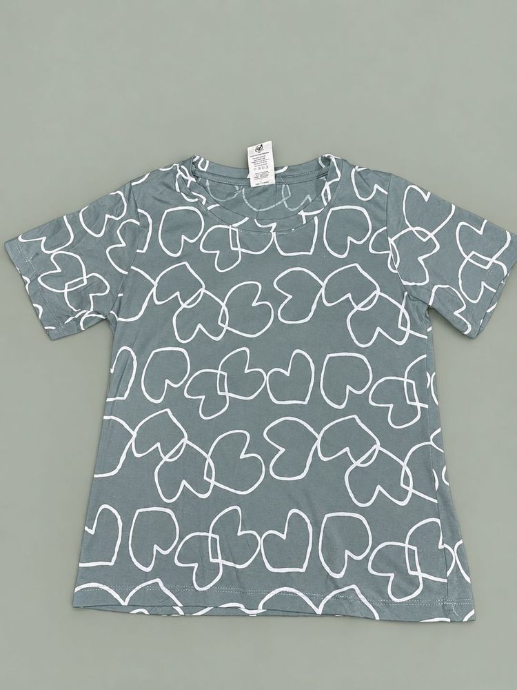 Cute Heart Print T-Shirt