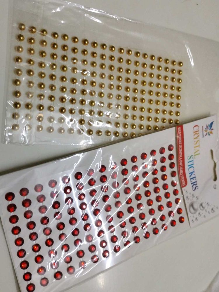 Crystal &amp; Bead Stickers Set
