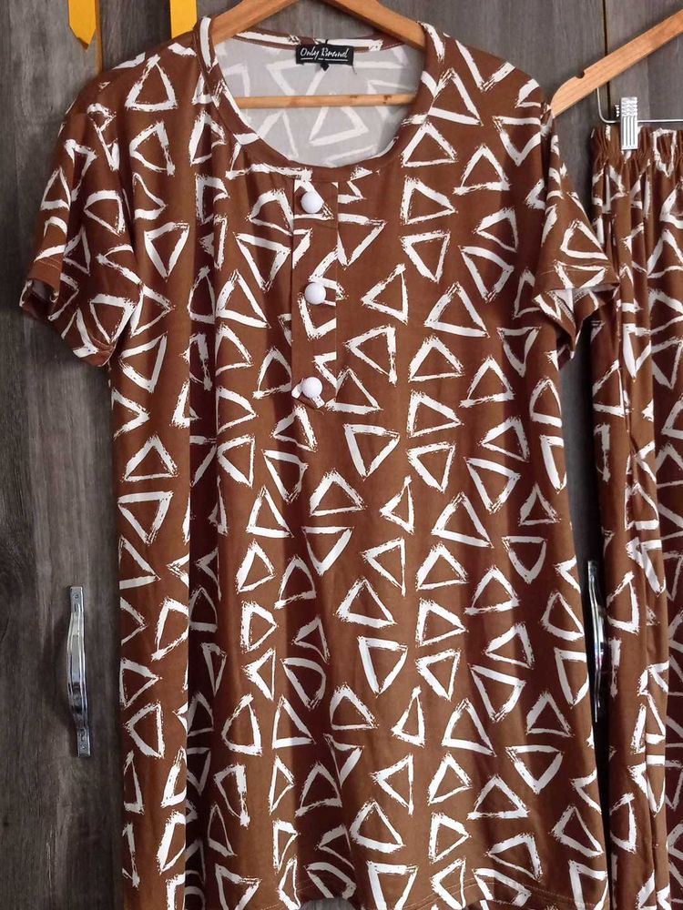 Cozy Triangle print co-ords set &amp; night suit
