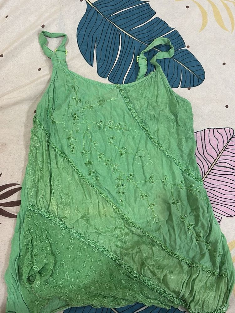 Green Ethnic Embellished top