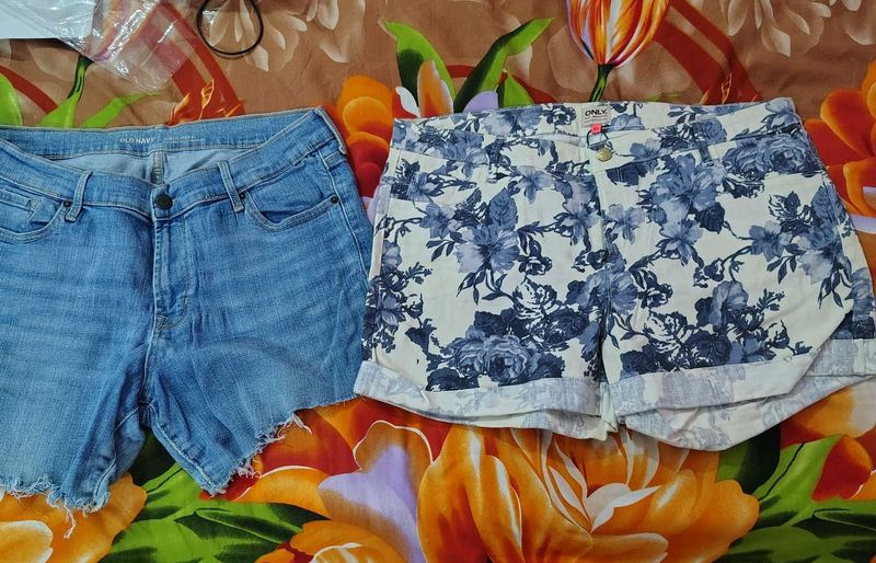 Cute Floral &amp; Denim Shorts combo