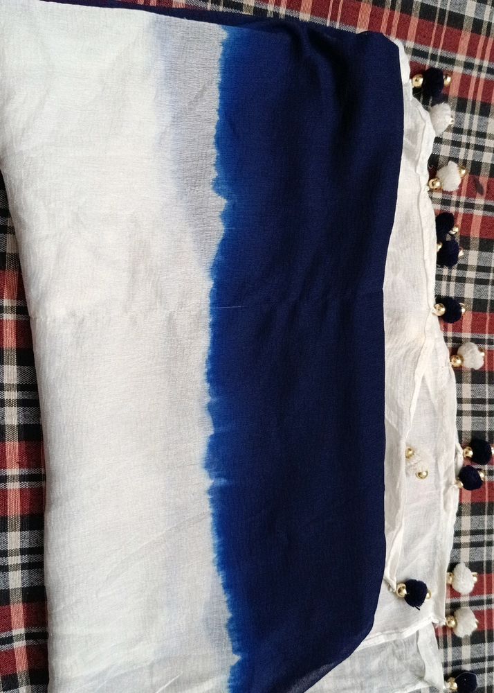 Duppata/blue White