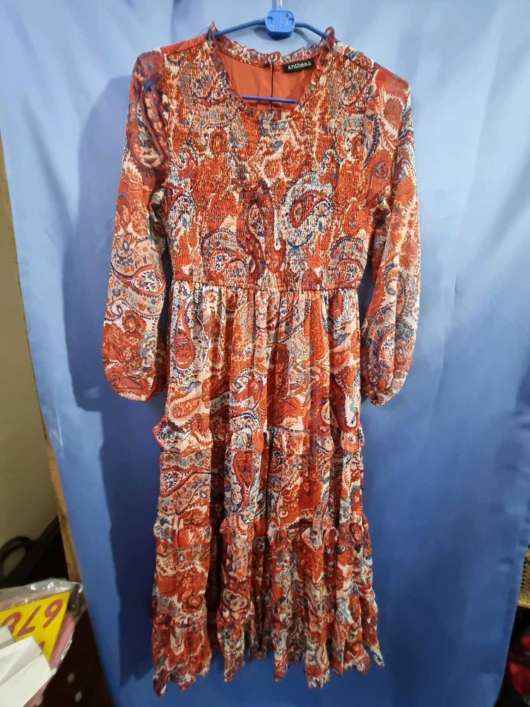Anthea Paisley Print Midi Dress
