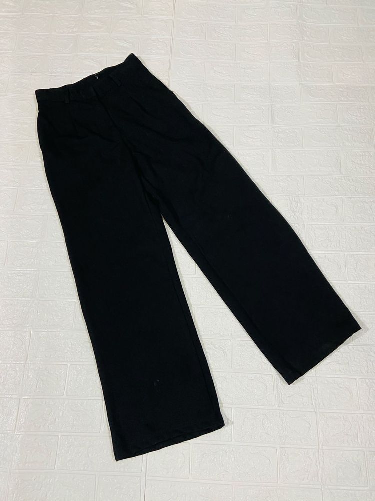 GRECIILOOKS Classic Black Wide-Leg Pants