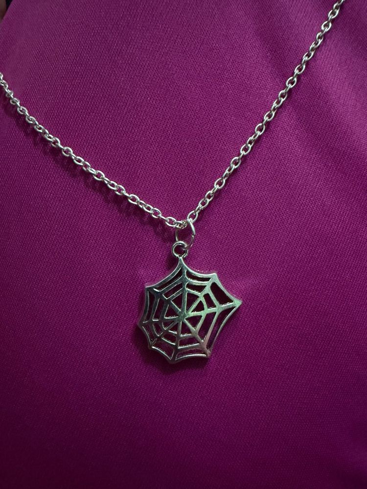 Spiderweb Pendant Necklace