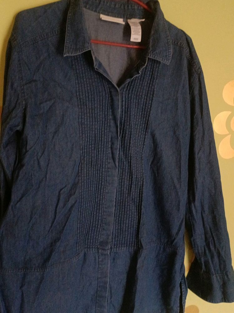 Vintage Denim Shirt Dress
