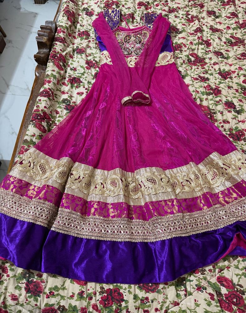 Stunning Pink &amp; Purple Lehenga Choli