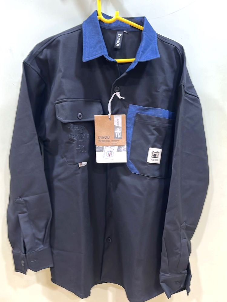 Men's Dark Blue Casual Shirt