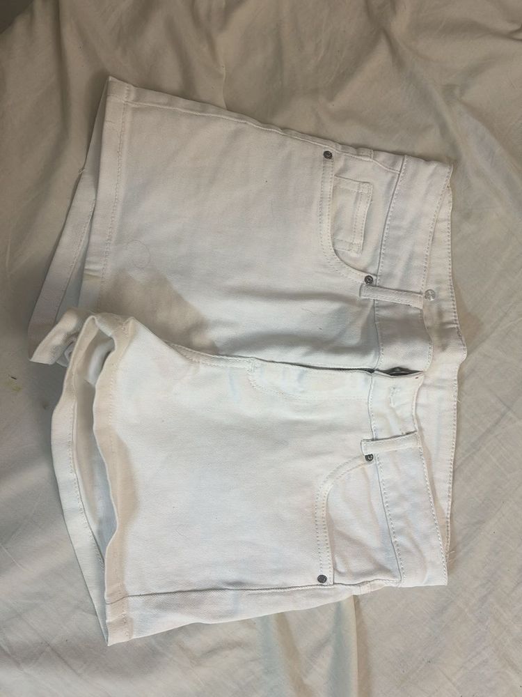 NEW White Denim Shorts