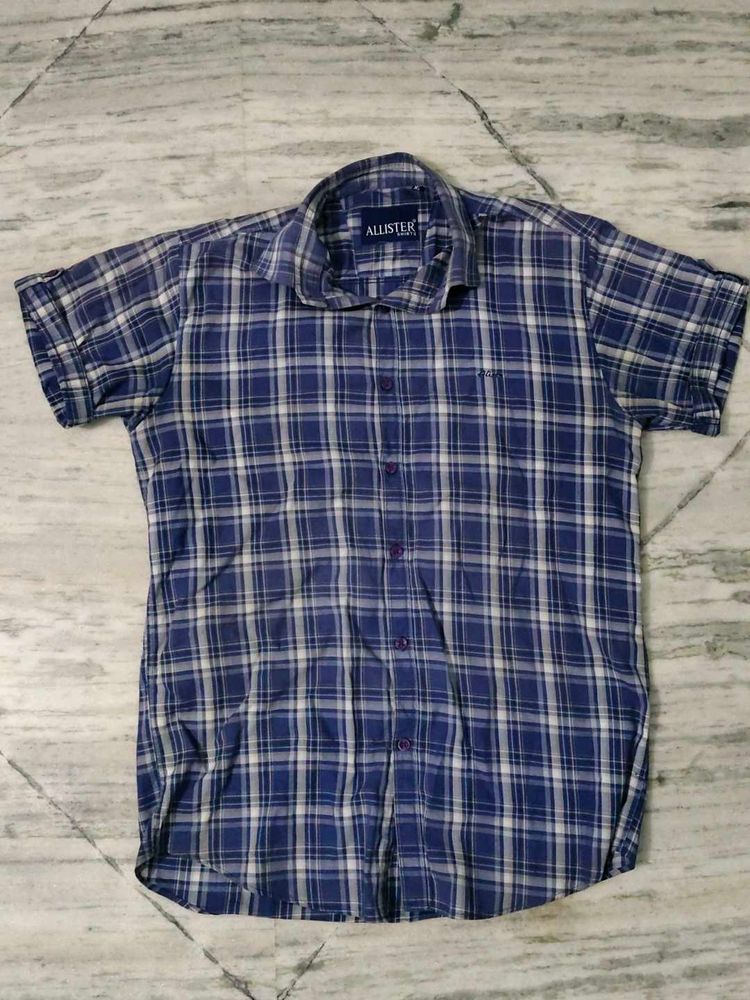 Allister Blue Plaid Short Sleeve Shirt