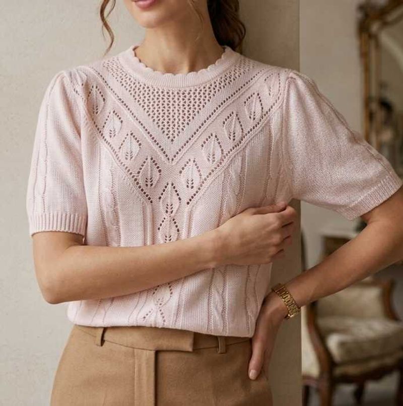 Pink sweater top