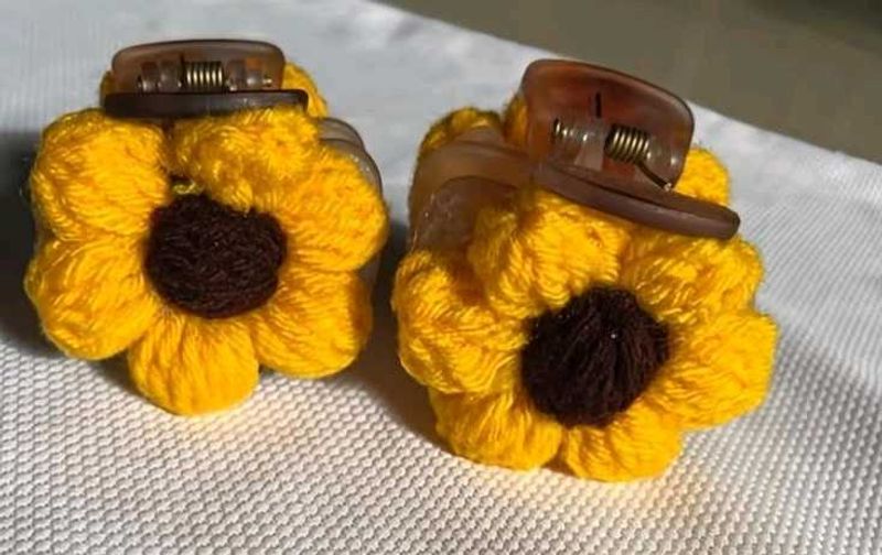 Sunflower Hair Claw Clip