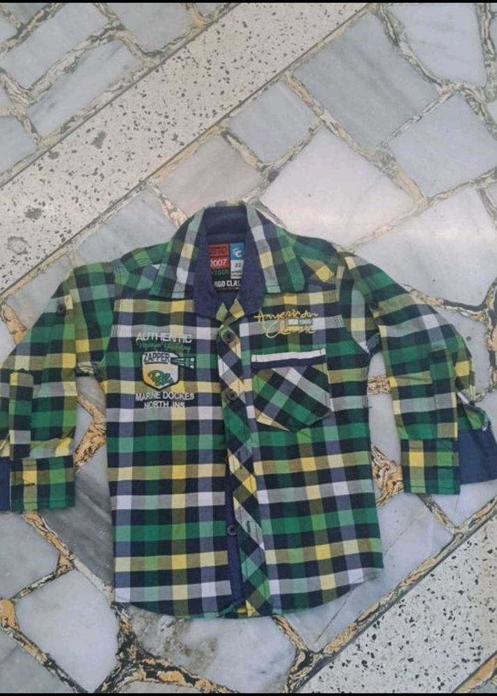 21. Boys Plaid Button-Up Shirt