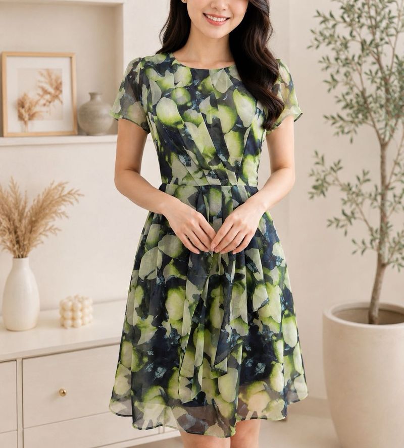 Chic Floral Print Dress