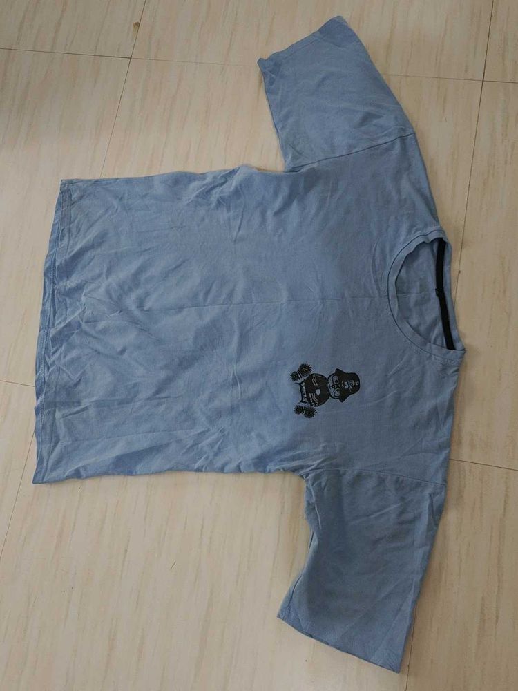 light blue steerwear T-shirt with bold Bear