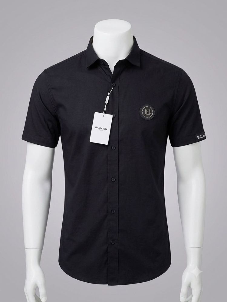 Balmain Black Shirt half sleeve size 40 L