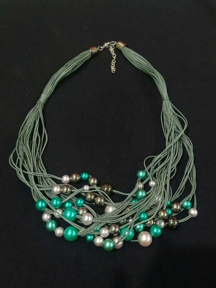 Beautiful Leather Stone Necklace
