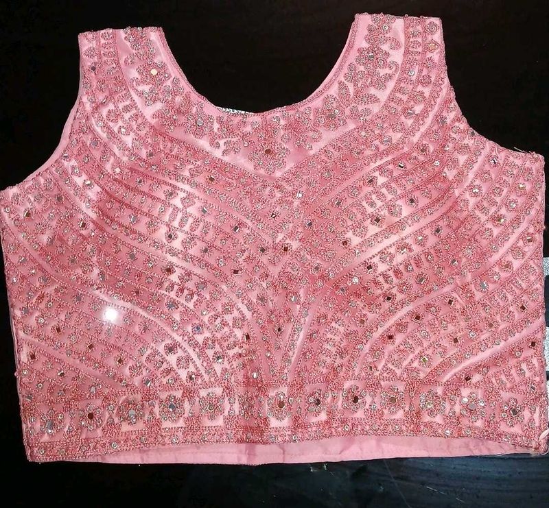 Stunning Pink Embellished Blouse