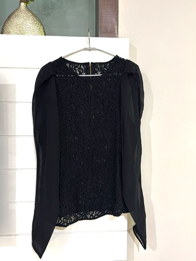Elegant Black Lace Top