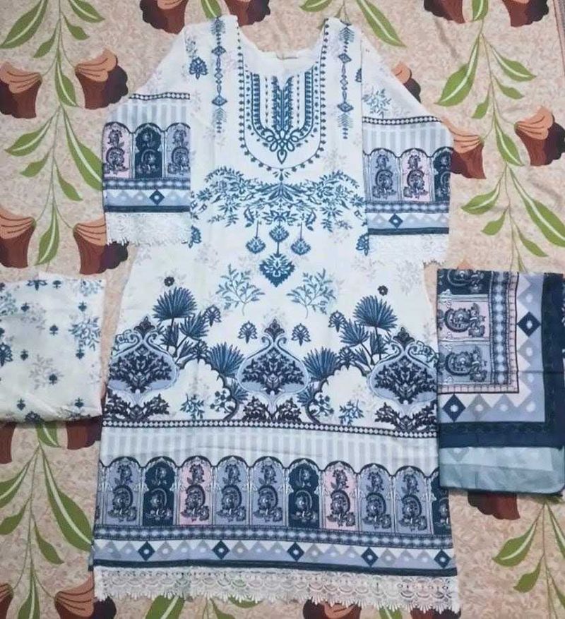 Art Silk Kurti Set (3-Piece)