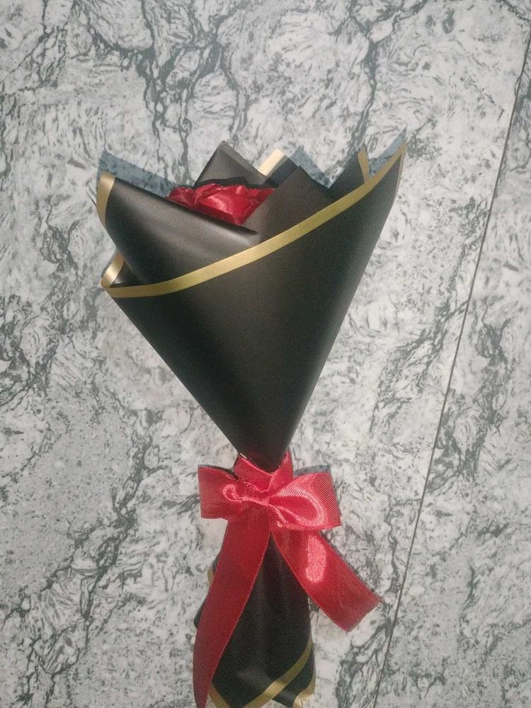 Red Ribbon Flower Bouquet