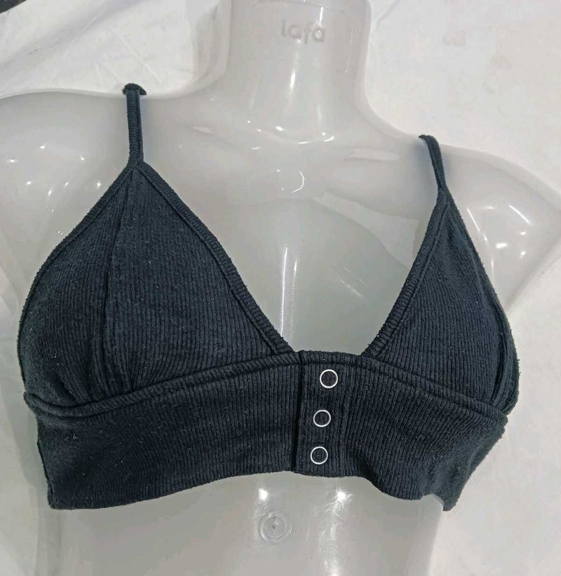 ❤️‍🔥 Ribbed Black Sports Bra
