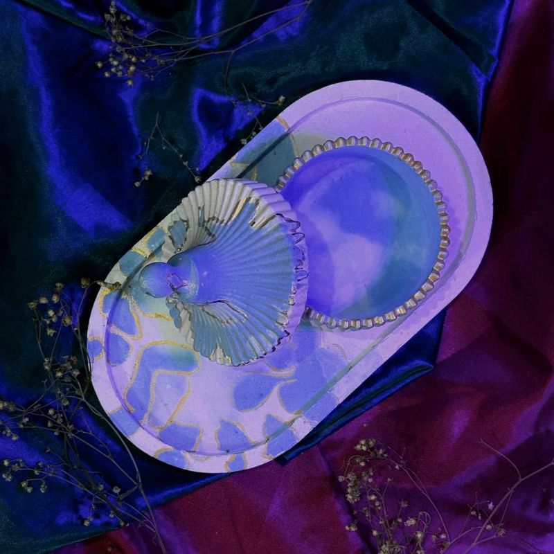 Unique Blue Shell Trinket Dish