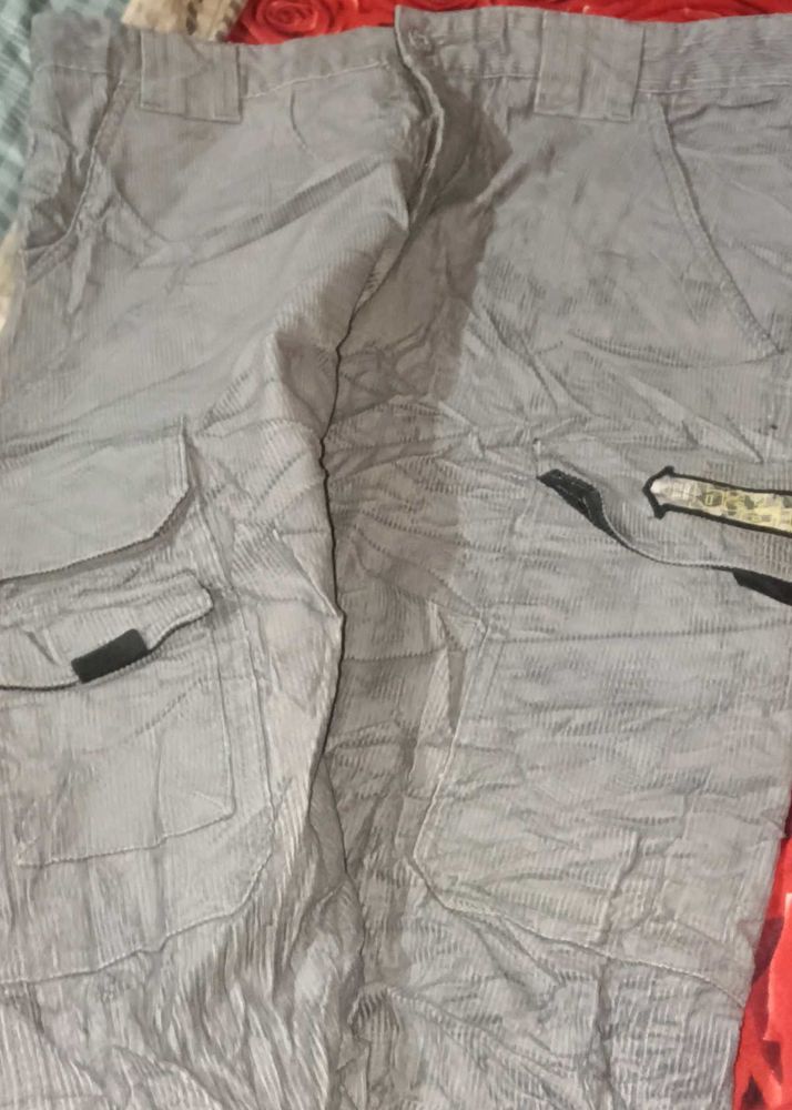 Men's Grey Cargo Pants