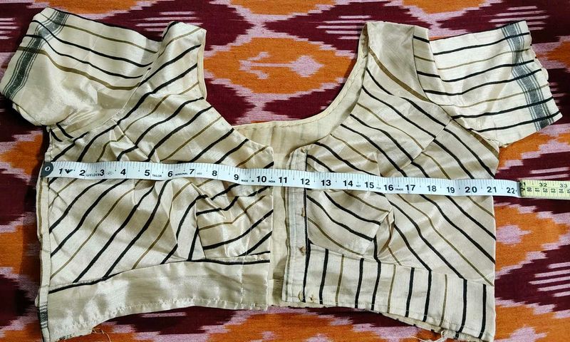 Elegant Striped Art Silk Blouse