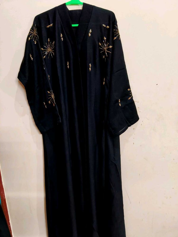 💫❣️Elegant Black Abaya with Gold Embellishments💫
